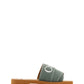 Chloé Forest Green Woody Slides Sandals