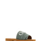 Chloé Forest Green Woody Slides Sandals