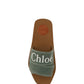 Chloé Forest Green Woody Slides Sandals