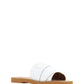 Chloé White Woody Slides Sandals