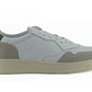 Saxone of Scotland White and Beige Leather Low Top Sneakers