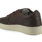 Saxone of Scotland Brown Leather Low Top Sneakers