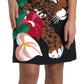 Dolce & Gabbana Black Tiger Jungle Print Sheath Stretch Dress