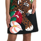 Dolce & Gabbana Black Tiger Jungle Print Sheath Stretch Dress