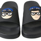 Dolce & Gabbana Black Saint Barth Slides Beach Shoes