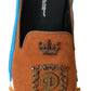 Dolce & Gabbana Brown Suede Crown Logo NS1 Slides Sandals