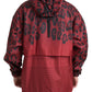 Dolce & Gabbana Red Black Leopard Hooded Rain Coat Jacket