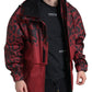 Dolce & Gabbana Red Black Leopard Hooded Rain Coat Jacket