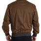 Dolce & Gabbana Brown Cashmere Zip Bomber Jacket