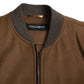 Dolce & Gabbana Brown Cashmere Zip Bomber Jacket