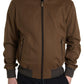 Dolce & Gabbana Brown Cashmere Zip Bomber Jacket