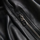 Dolce & Gabbana Black Leather Zip Bomber Jacket