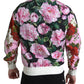 Dolce & Gabbana Pink Floral Roses Crewneck Sweater