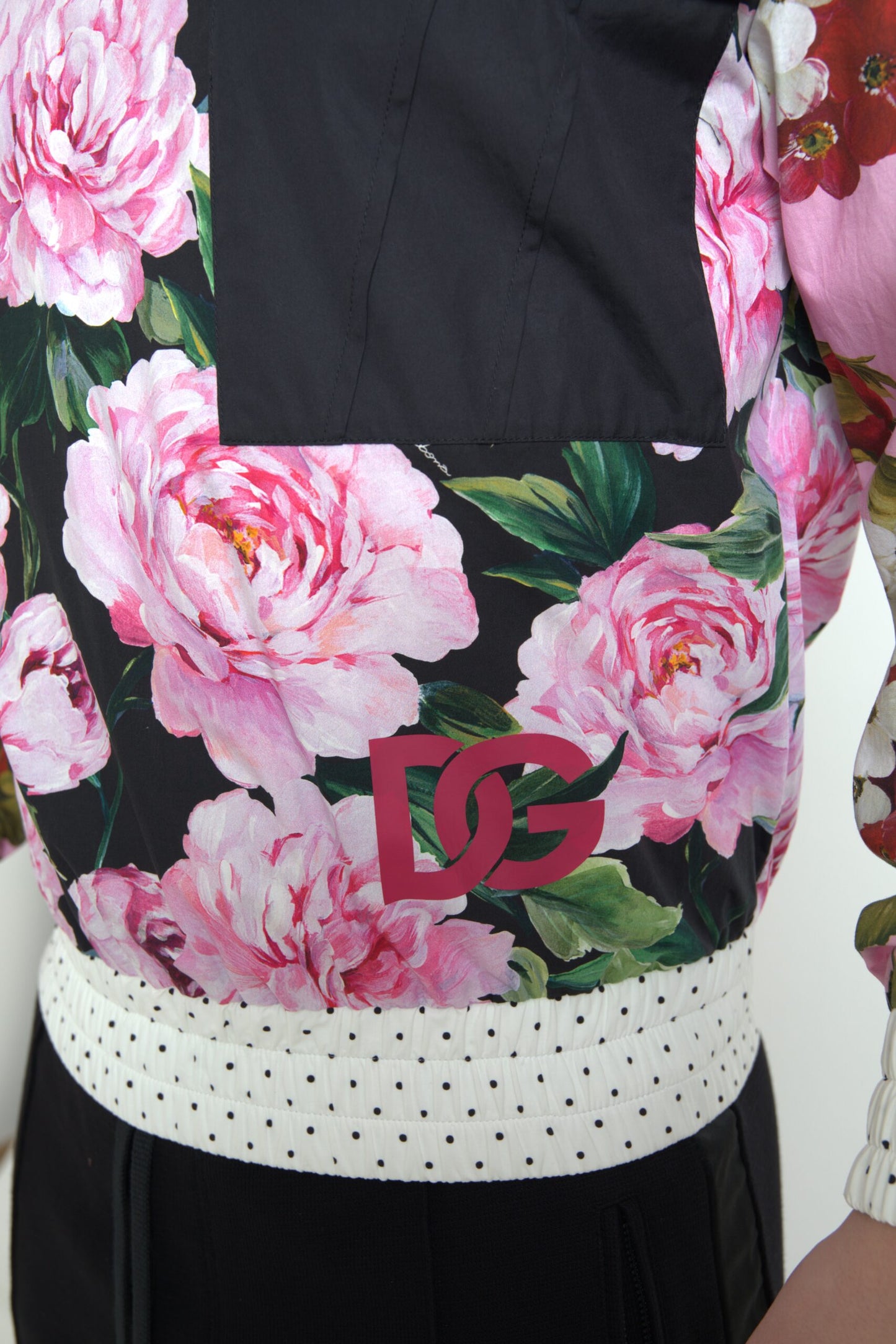 Dolce & Gabbana Pink Floral Roses Crewneck Sweater