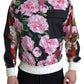 Dolce & Gabbana Pink Floral Roses Crewneck Sweater