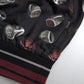 Dolce & Gabbana Black Ring Print Silk Crewneck Sweater