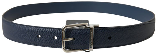 Dolce & Gabbana Aquamarine Blue Leather Belt