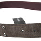 Dolce & Gabbana Brown Leather Metal Buckle Men Cintura Belt