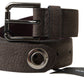 Dolce & Gabbana Brown Leather Metal Buckle Men Cintura Belt