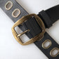 Dolce & Gabbana Black Leather Gold Metal Buckle Men Belt