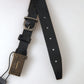 Dolce & Gabbana Black Leather Antique Logo Buckle Belt