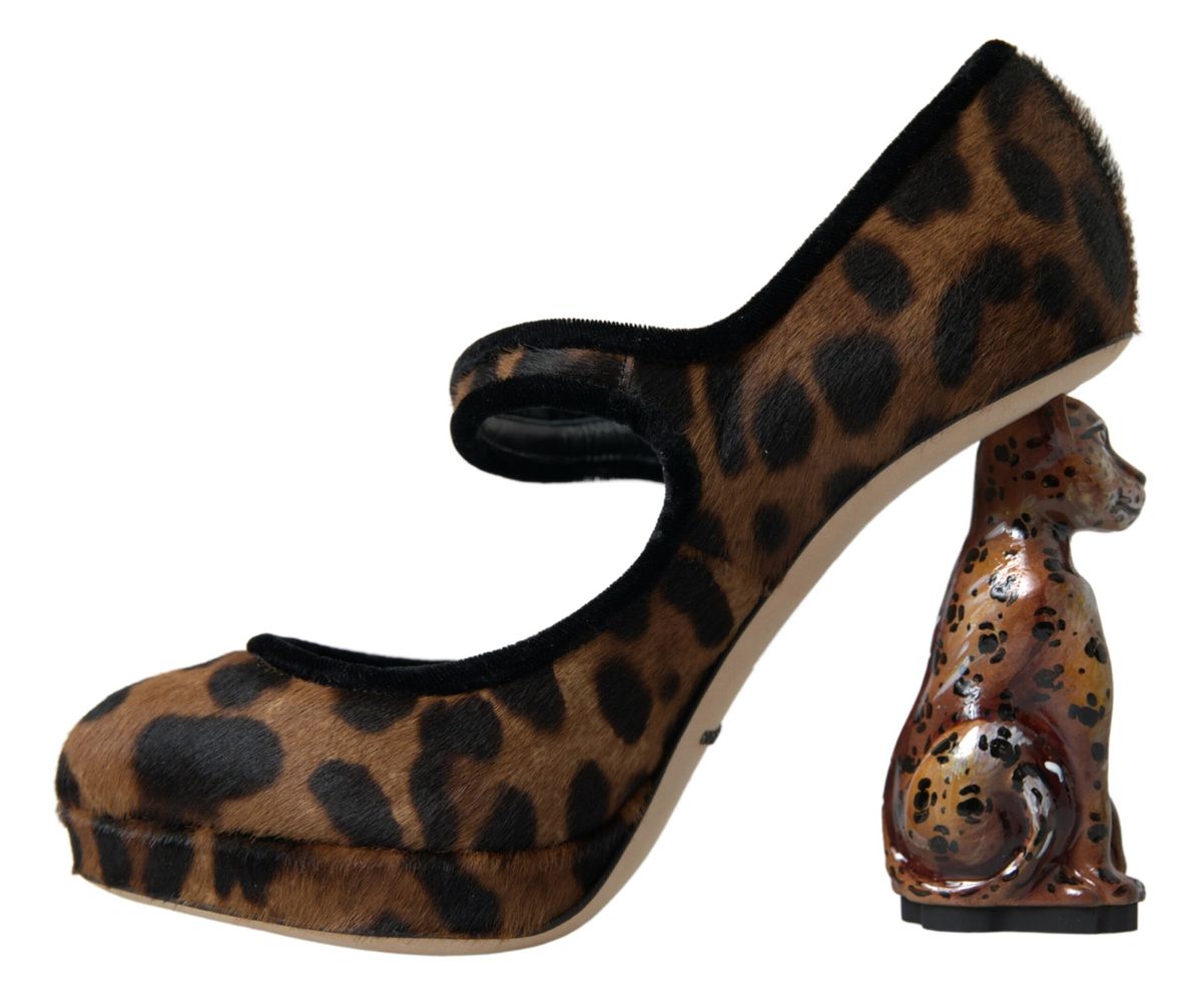 Dolce & Gabbana Elegant Leopard Heel Pumps