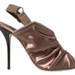 Dolce & Gabbana Light Brown Corset Slingback Stiletto Heels