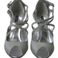 Dolce & Gabbana Silver Shimmer Heels Sandals Shoes