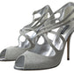 Dolce & Gabbana Silver Shimmer Heels Sandals Shoes