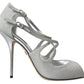 Dolce & Gabbana Silver Shimmer Heels Sandals Shoes