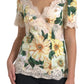 Dolce & Gabbana Elegant Floral Print Silk Blouse