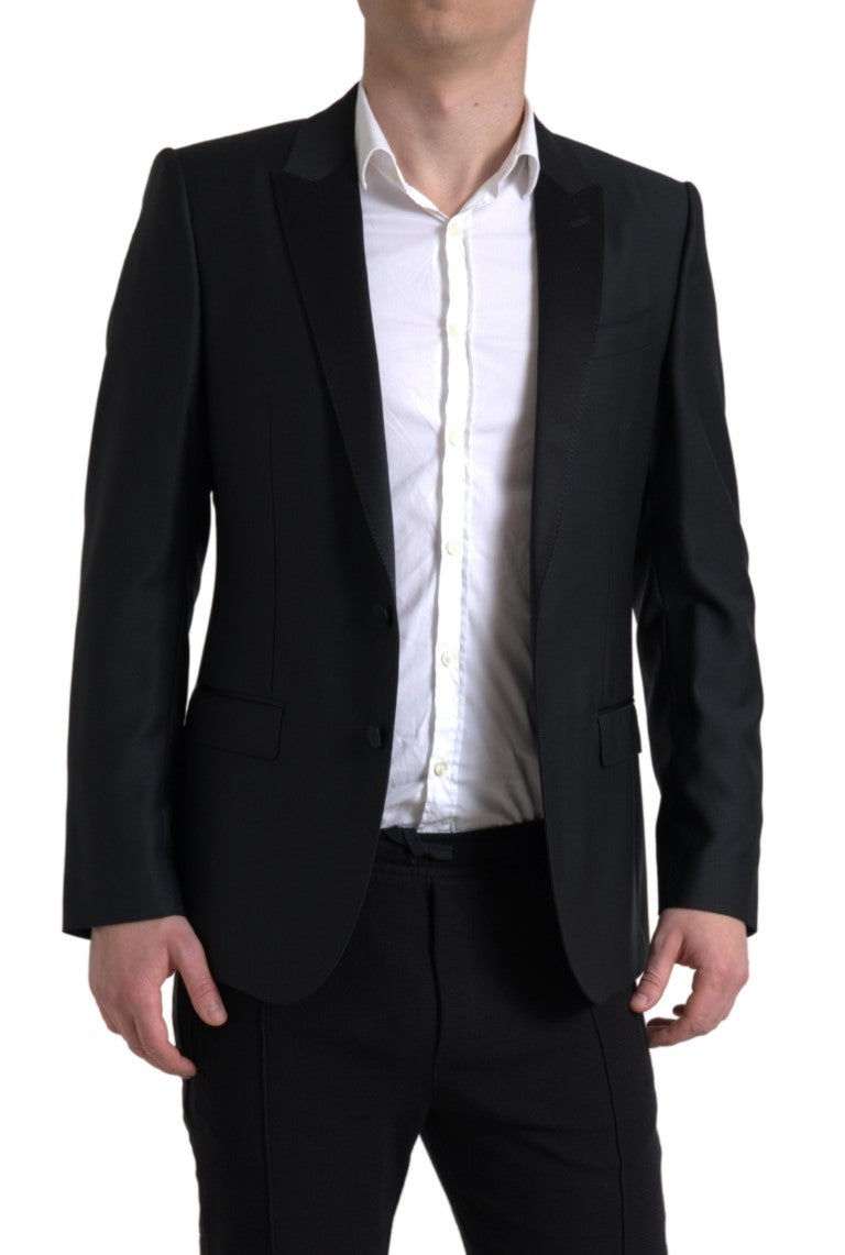 Dolce & Gabbana Black Wool Single Breasted MARTINI Blazer