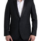 Dolce & Gabbana Black Wool Single Breasted MARTINI Blazer