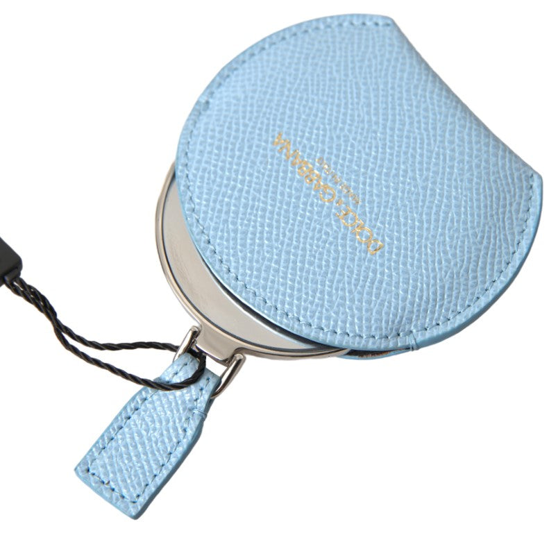 Dolce & Gabbana Light Blue Calfskin Leather Mirror Holder