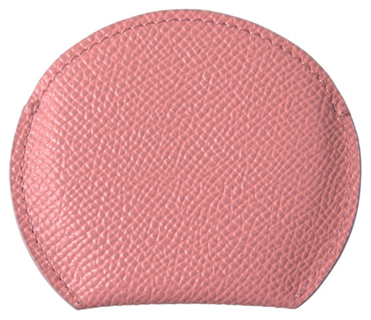 Dolce & Gabbana Pink Calfskin Leather Round Mirror Holder