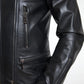 Dolce & Gabbana Black Leather Zipper Coat Men Jacket