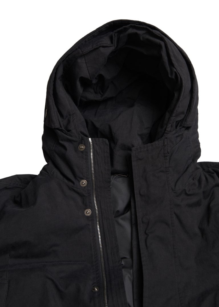 Dolce & Gabbana Black Hooded Trench Jacket