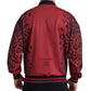 Dolce & Gabbana Red Leopard Zip Bomber Jacket