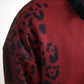 Dolce & Gabbana Red Leopard Zip Bomber Jacket