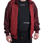 Dolce & Gabbana Red Leopard Zip Bomber Jacket