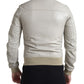 Dolce & Gabbana Cream Leather Bomber Blouson Full Zip Jacket