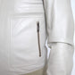 Dolce & Gabbana Cream Leather Bomber Blouson Full Zip Jacket