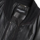 Dolce & Gabbana Black Leather Bomber Jacket