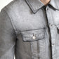 Dolce & Gabbana Gray Washed Cotton Stretch Denim Men Jacket