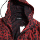 Dolce & Gabbana Red Leopard Hooded Bomber Full Zip Jacket