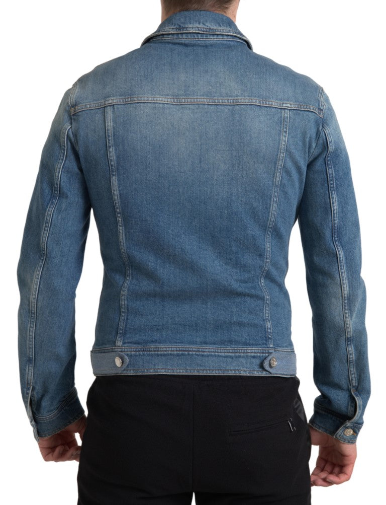 Dolce & Gabbana Elegant Blue Denim Stretch Jacket