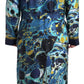 Dolce & Gabbana Marble Blue Silk Waist Belt Robe Sleepwear