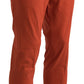 BENCIVENGA Orange Straight Fit Men Formal Trousers Pants