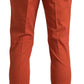 BENCIVENGA Orange Straight Fit Men Formal Trousers Pants