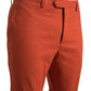 BENCIVENGA Orange Straight Fit Men Formal Trousers Pants